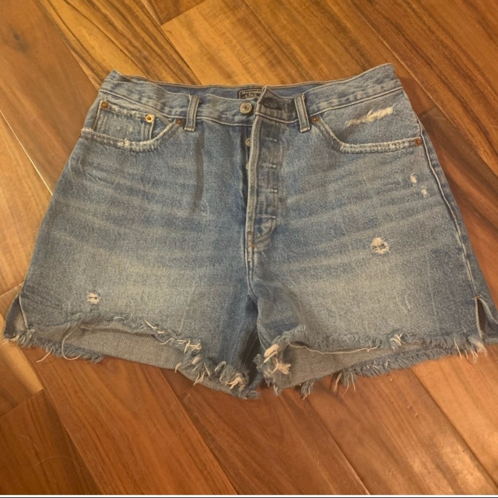 Abercrombie & Fitch high waisted denim shorts
